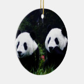 Het Cute Panda Couple Keramisch Ornament (Rechts)