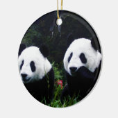 Het Cute Panda Couple Keramisch Ornament (Links)