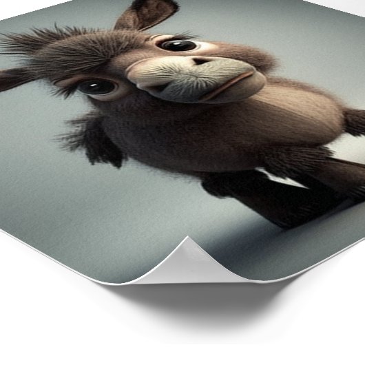 Het Cutest Donkey-Poster Poster (Hoek)