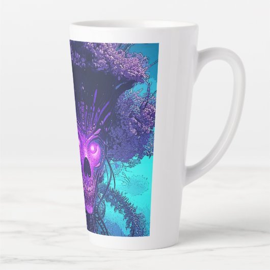 Het cyberboommonster in het donker latte mok (Rechts)