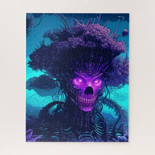 Het cyberboommonster in het donker legpuzzel (Verticaal)