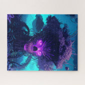 Het cyberboommonster in het donker legpuzzel (Horizontaal)