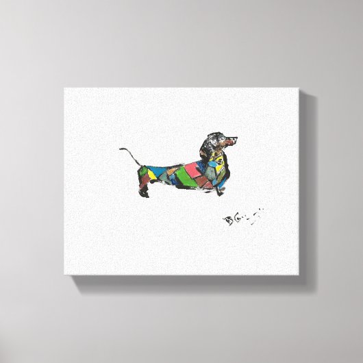 Het Dachshund Canvas Afdruk (Voorkant)