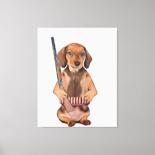 Het Dachshund-leven is beter met een Weiner-Poster Canvas Afdruk