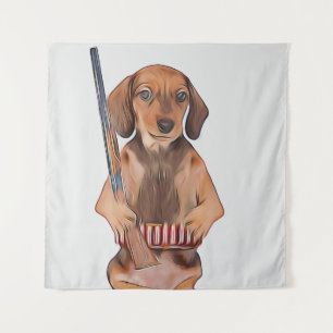 Het Dachshund-leven is beter met een Weiner-Poster Wandkleed