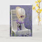 Het dag-Pet van de moeder het hangen op stoel Kaart (Gele Bloem)