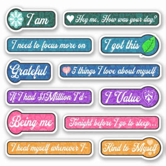 Het Dagboek van de kalligrafie Herinnert Stickers (Voorkant)