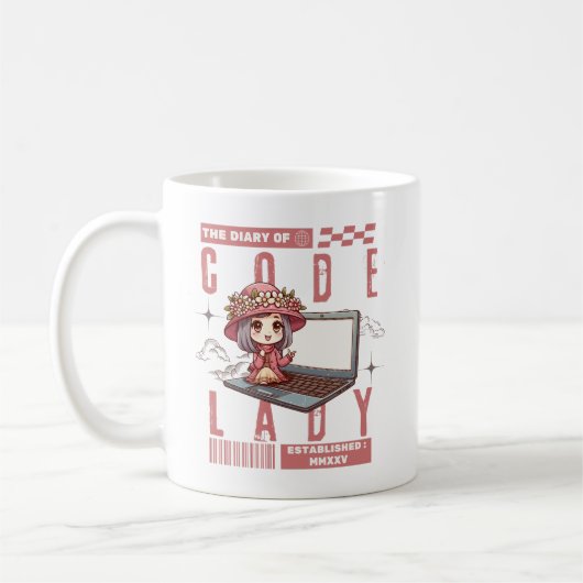 Het dagboek van een code-dame koffiemok (Links)