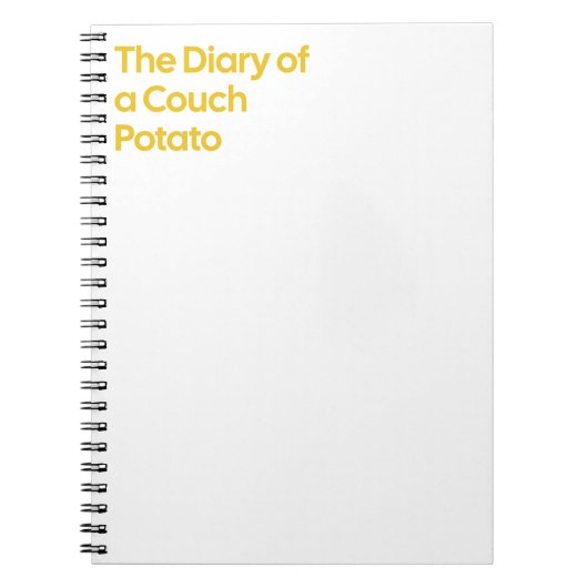 Het dagboek van een Couch Potato Notitieboek (Voorkant)