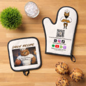 Het Dagelijkse Recept Oven Mitt en Pot Houders Ovenwant & Pannenlap Set (Top down)