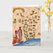 Het Dahomey Koninkrijk van Afrika Kaart (Gele Bloem)