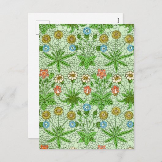 Het Daisy Pattern van After William Morris Feestdagenkaart (Voorkant / Achterkant)