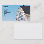 Het dak en de buitenkant van een modern gebouw visitekaartje (Voorkant / Achterkant)