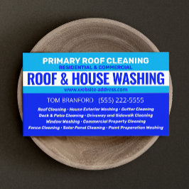 Het dak en het huis schoonmaken visitekaartje