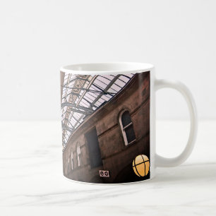 Het dak van het station koffiemok