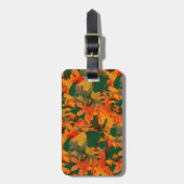 Het dalende Patroon van Bladeren van het herfst Bagagelabel (Voorkant verticaal)