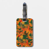 Het dalende Patroon van Bladeren van het herfst Bagagelabel (Achterkant verticaal)