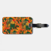 Het dalende Patroon van Bladeren van het herfst Bagagelabel (Achterkant horizontaal)