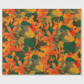 Het dalende Patroon van Bladeren van het herfst Cadeaupapier (Vlak)