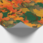 Het dalende Patroon van Bladeren van het herfst Cadeaupapier (Hoek)