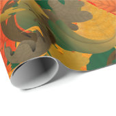 Het dalende Patroon van Bladeren van het herfst Cadeaupapier (Rol Hoek)