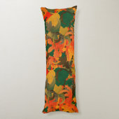 Het dalende Patroon van Bladeren van het herfst Lichaamskussen (Achterkant (Verticaal))