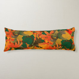 Het dalende Patroon van Bladeren van het herfst Lichaamskussen