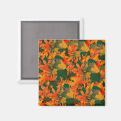 Het dalende Patroon van Bladeren van het herfst Magneet (Voorkant / Achterkant)