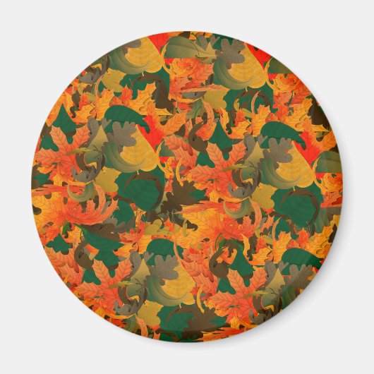 Het dalende Patroon van Bladeren van het herfst Magneet (Voorkant)