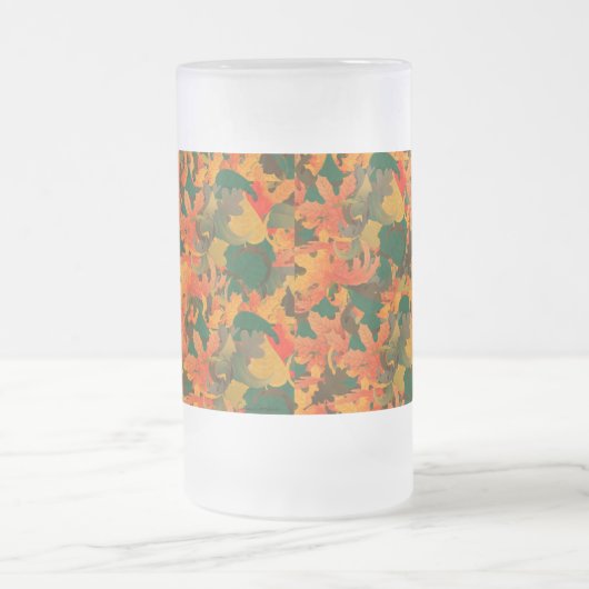 Het dalende Patroon van Bladeren van het herfst Matglas Bierpul (Center)