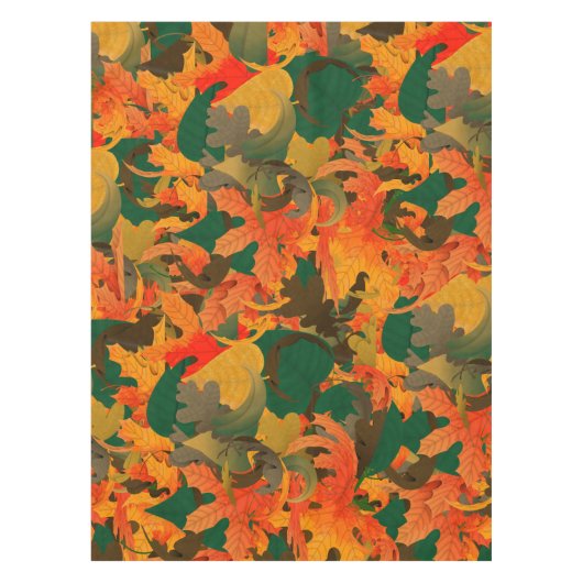 Het dalende Patroon van Bladeren van het herfst Tafelkleed (Voorkant)