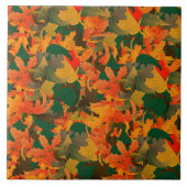 Het dalende Patroon van Bladeren van het herfst Tegeltje (Voorkant)