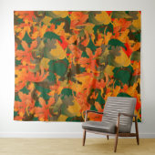 Het dalende Patroon van Bladeren van het herfst Wandkleed (In Situ (horizontaal))