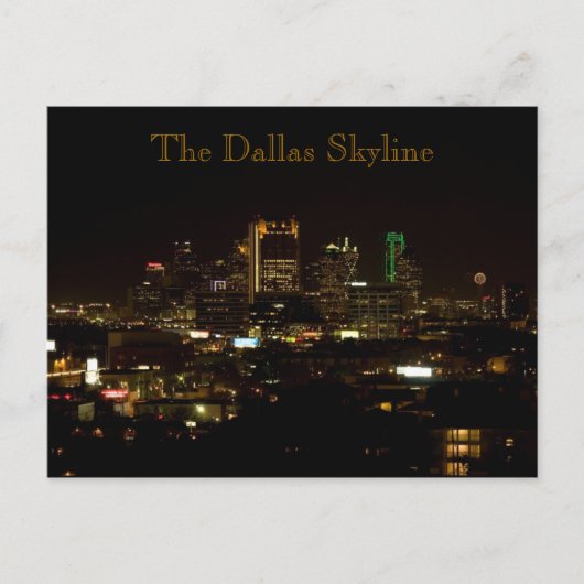 Het Dallas Skyline Briefkaart (Voorkant)