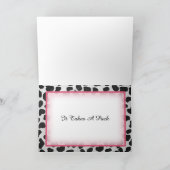 Het Dalmatische Roze van het Patroon van de Vlek Bedankkaart (Binnen)