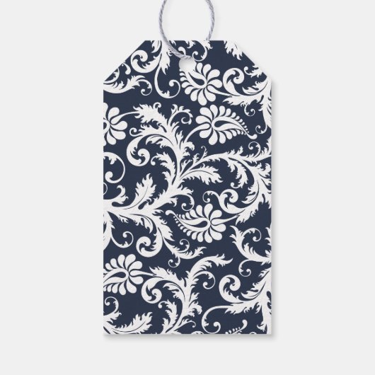 Het Damaspatroon van de Foto Rustic Cadeaulabel (Achterkant)