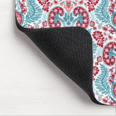 Het Damast van de nier in Rood/Wintertaling Muismat (Hoek)