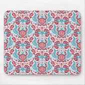 Het Damast van de nier in Rood/Wintertaling Muismat (Voorkant)