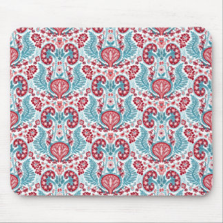 Het Damast van de nier in Rood/Wintertaling Muismat