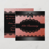 Het Damast van het koraal & het Jubileum van het Kaart (Voorkant / Achterkant)