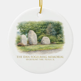 Het Dan Fogelberg-herdenkingskristal voor Kerstmis Keramisch Ornament