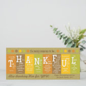 Het DANKBARE Heilige Schrift van de Thanksgiving Feestdagenkaart (Staand voorkant)