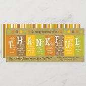 Het DANKBARE Heilige Schrift van de Thanksgiving Feestdagenkaart (Voorkant / Achterkant)