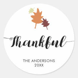 Het dankbare Thanksgiving daalt minimumaantal Ronde Sticker