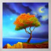 Het dansen Autumn Boom op een Poster van de Cliff (Voorkant)