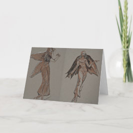 Het dansen Bedouin Engelen Feestdagen Kaart