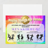 Het dansen door de Decennia Uitnodigingen, Decades Kaart (Voorkant / Achterkant)