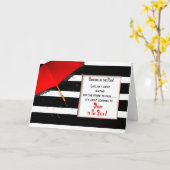 Het dansen in de Mok van de Regen - Aanmoediging Kaart (Gele Bloem)