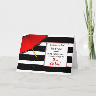 Het dansen in de Mok van de Regen - Aanmoediging Kaart