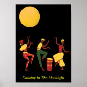 Het dansen in het Moonlight - editable teksten Poster (Voorkant)